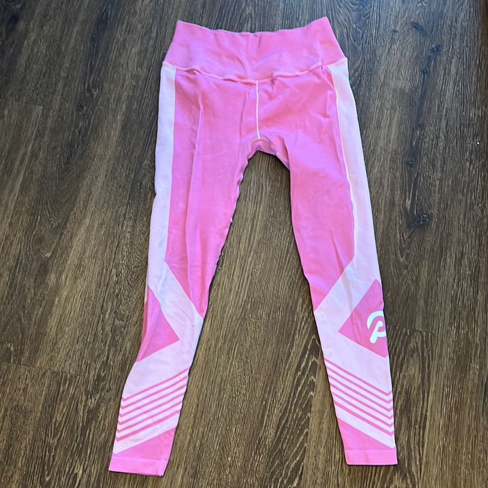 Pink peloton workout pants size L